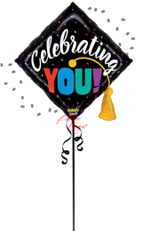 celebrating you grad cap balloon colorful graduation nyc balloon delivery