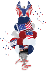 memorial day luxe bouquet houston patriotic military balloon arrangement delivery