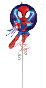 roly poly spidey balloon nyc superhero birthday balloon delivery marvel spiderman foil balloon