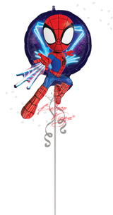 roly poly spidey balloon north nj superhero birthday balloon delivery marvel foil balloon