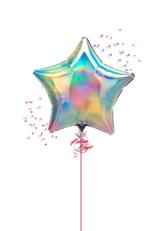 Anagram International Inc Iridescent Pastel Rainbow Star