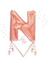 Betallic LLC Rose Gold Letter N 
