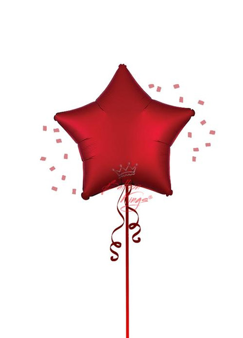 Matte red sangria star balloon balloon delivery DFW