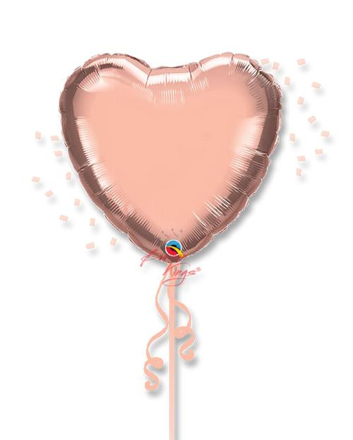 Anagram Balloon Large Rose Gold Heart -CD