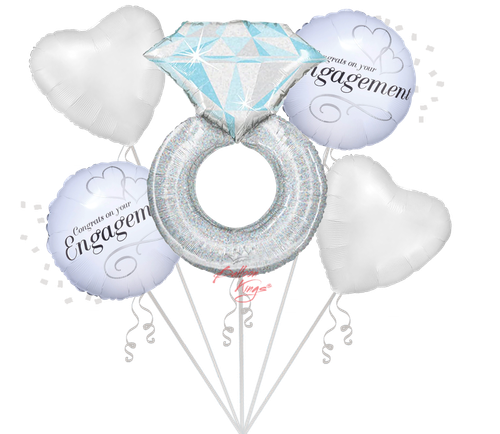 Betallic LLC Silver Engagement Ring Bouquet -CD