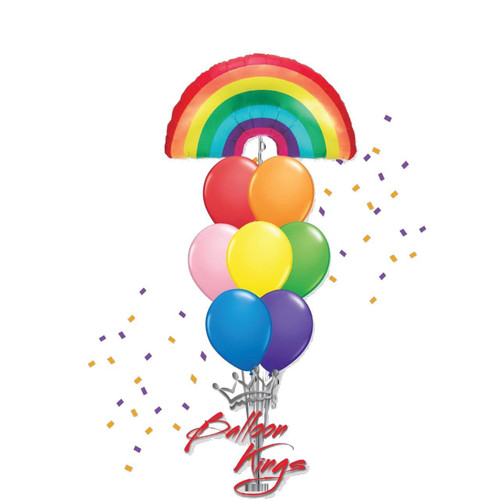 latex and foil rainbow bouquet DFW