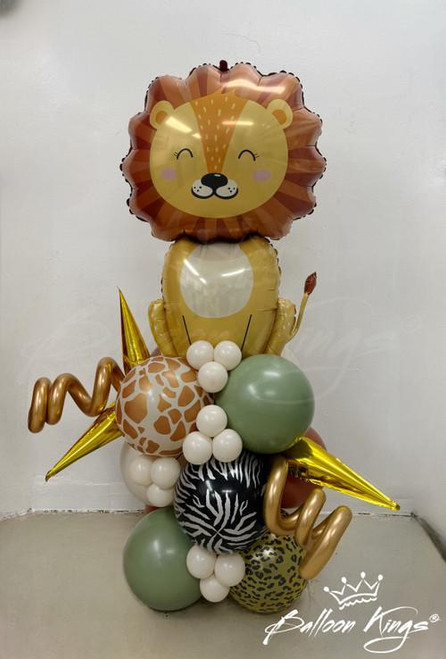 Dallas balloon delivery: Wild Jungle themed balloon sculpture for parties