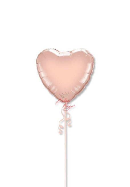 Dallas balloon delivery: rose gold heart foil balloon for love-themed events