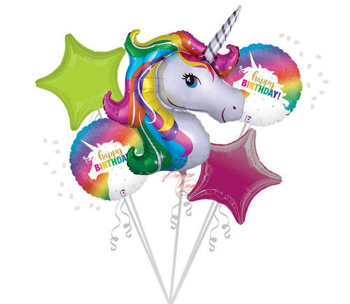 Anagram International Inc Rainbow Unicorn Bouquet -CD 