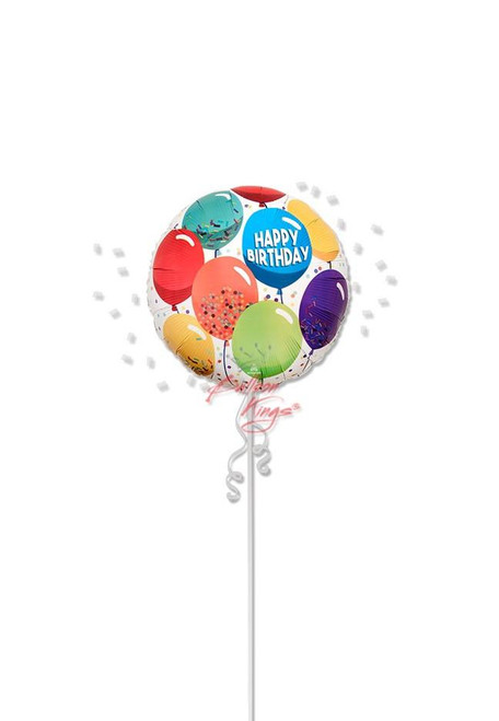 Colorful balloons confetti Happy Birthday balloon delivery DFW