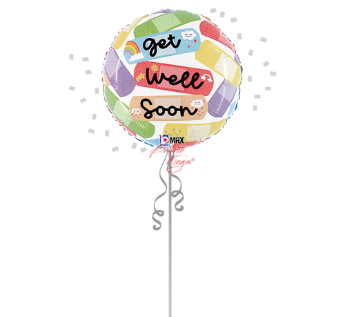 Get Well Cheerful Bandaid foil balloon