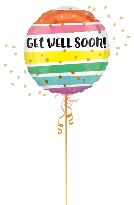 Anagram International Inc Get Well Soon Bold Stripes -CD 