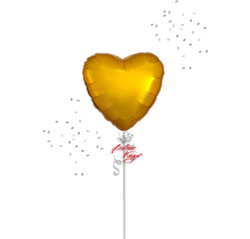 18 inch metallic gold heart foil balloon north nj balloon delivery gold heart balloon