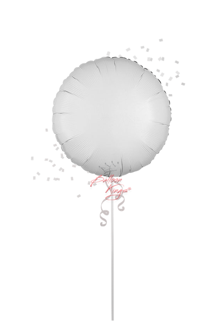 18 inch white round foil balloon north nj balloon delivery white round balloon
