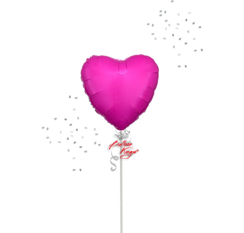 18 inch bright bubblegum pink heart foil balloon north nj balloon delivery metallic pink heart balloon