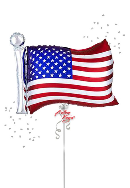 Anagram International Inc Satin American Flag -NJ 