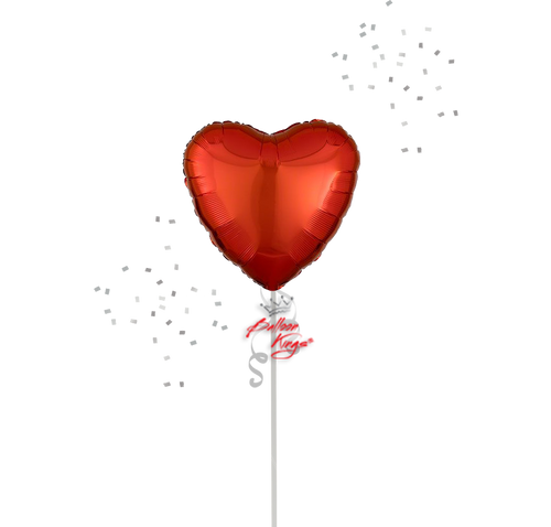 Anagram International Inc Metallic Orange Heart -NJ