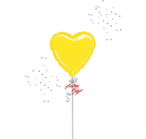 Anagram International Inc Metallic Yellow Heart -NJ 