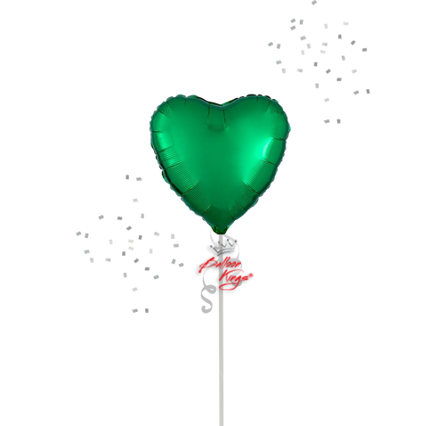 metallic green heart balloon north nj emerald foil heart balloon delivery