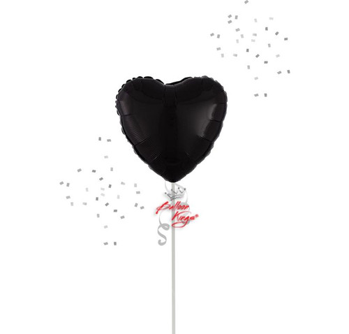 18 inch black heart foil balloon dallas balloon delivery black heart balloon