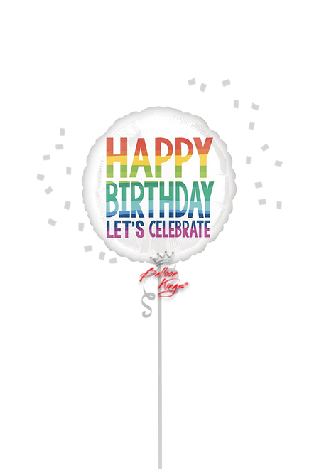 HB Rainbow Let’s Celebrate birthday balloon for North New Jersey delivery