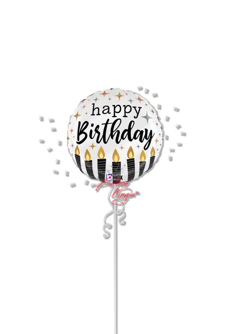 Helium-filled candle image birthday balloon Dallas