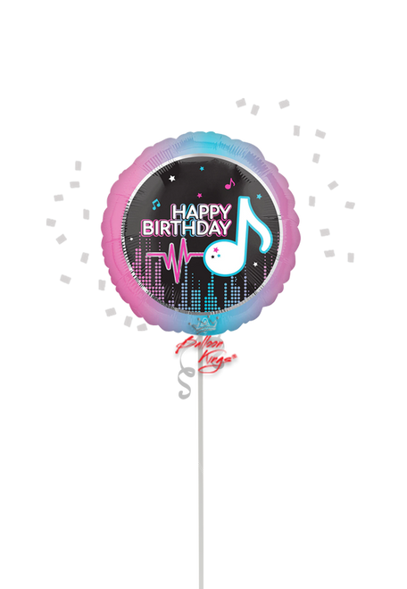 Happy Birthday Internet Famous 18 inch music theme birthday balloon North NJ delivery