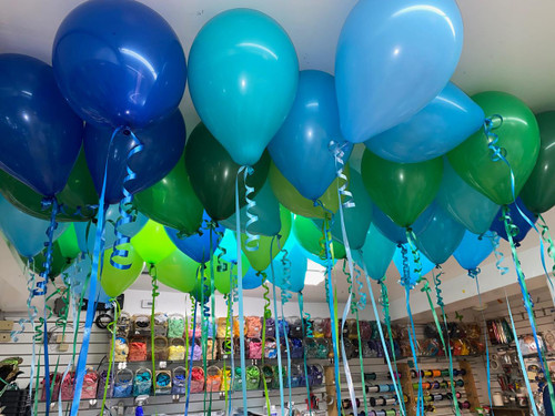 30 free-floating helium filled ceiling balloons Dallas