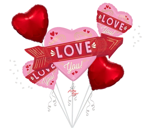 Anagram International Inc Retro Happy Valentine's Day Bouquet -CD