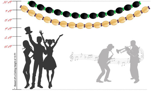 Mardi Gras beads balloon package latex Dallas