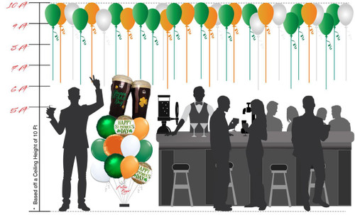 St Patrick’s Day balloon decor package Dallas