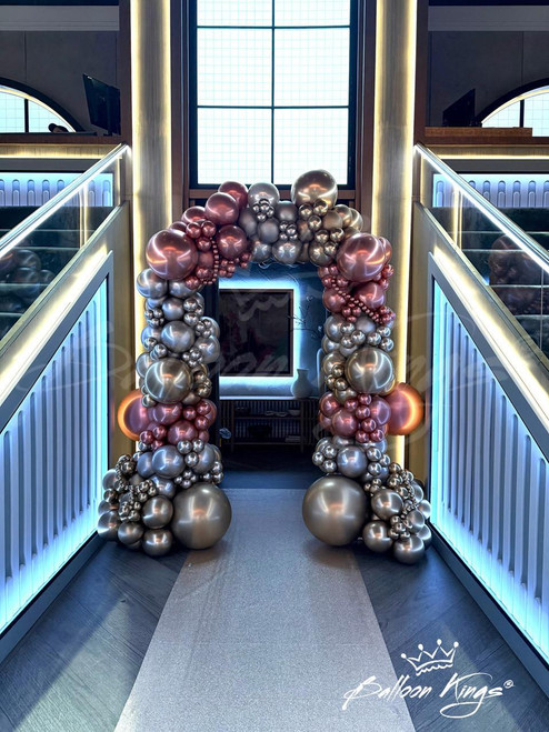 Indoor organic framed balloon arch Dallas