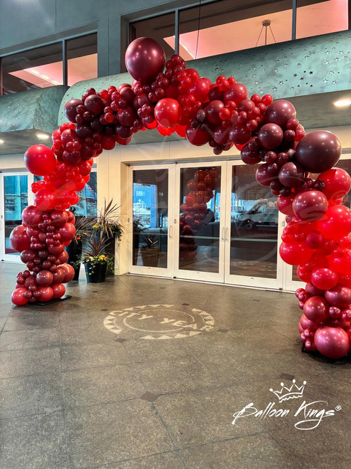 Outdoor organic framed balloon arch Dallas
