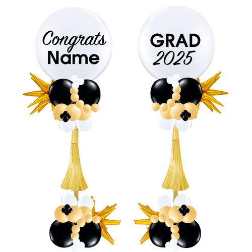 latex foil graduation columns personalized Dallas