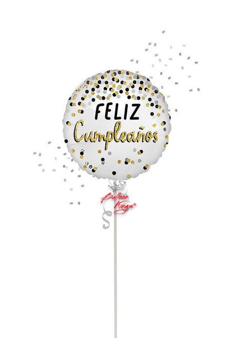 Anagram International Inc Black Silver Gold Feliz Cumpleanos 