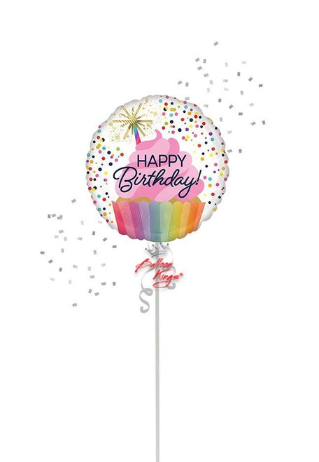 Anagram International Inc Hb Confetti Pink Rainbow Cupcake Sprinkle -CD 