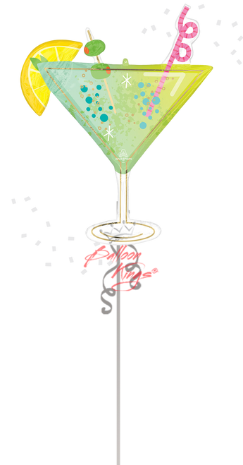 Large Cocktail Surprise 36 inch martini glass shape birthday balloon Dallas TX delivery