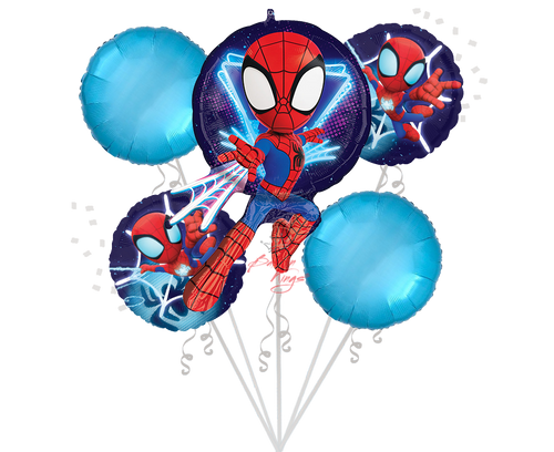 Roly Poly Spidey and his amazing friends balloon bouquet NYC delivery