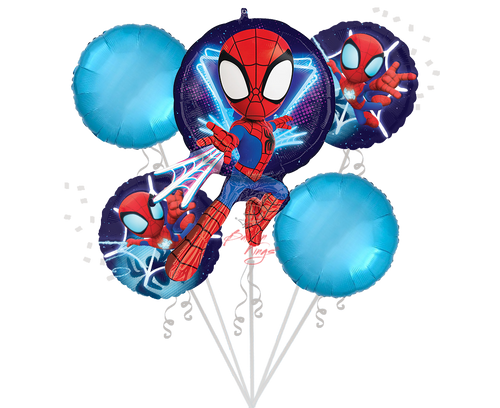 Roly Poly Spidey and his amazing friends balloon bouquet North NJ delivery