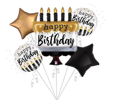Betallic LLC Hb Gold Silver Black Cake Bouquet -HOU 
