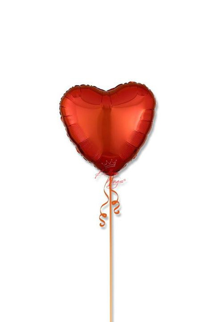 Anagram International Inc Metallic Orange Heart - HOU 