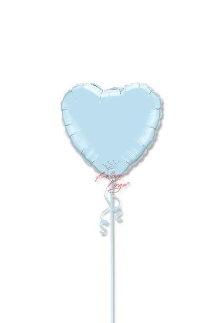 Anagram International Inc Metallic Light Blue Heart -HOU 