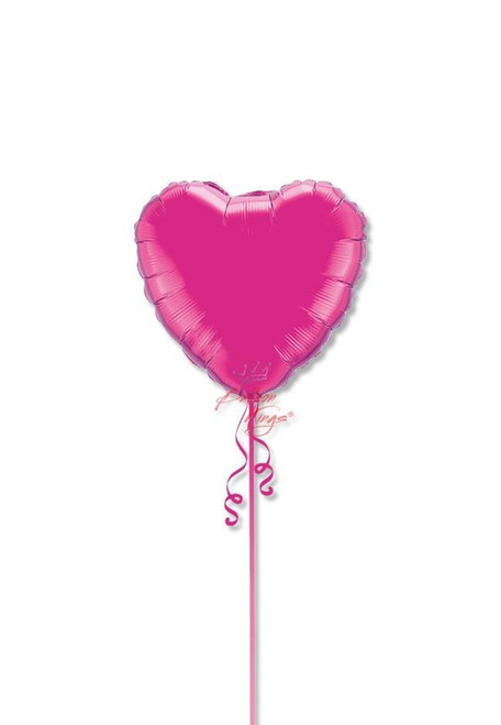 Anagram International Inc Metallic Fuchsia Heart -HOU 