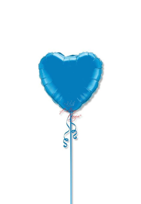 Anagram International Inc Metallic Blue Heart -HOU 