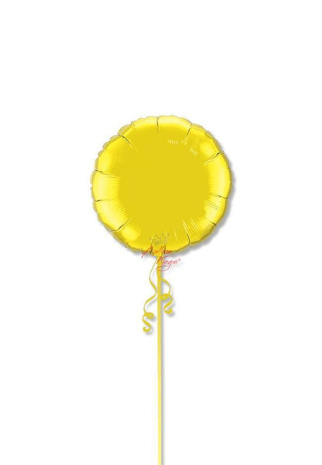 Anagram International Inc Metallic Yellow Round -HOU 