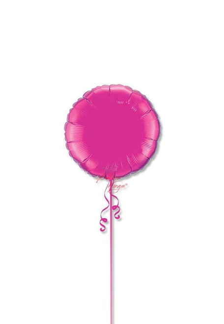 Anagram International Inc Metallic Fuchsia Round -HOU 