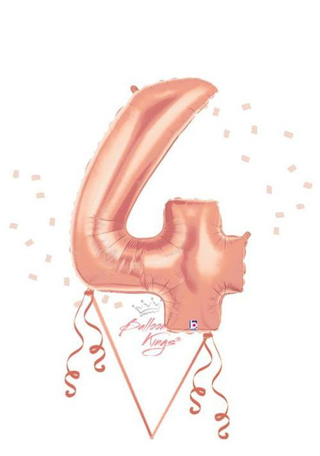 Betallic LLC Rose Gold Number 4 -HOU 