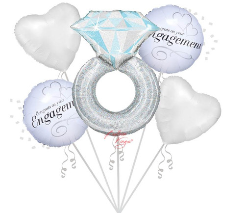 Betallic LLC Silver Engagement Ring Bouquet -HOU 