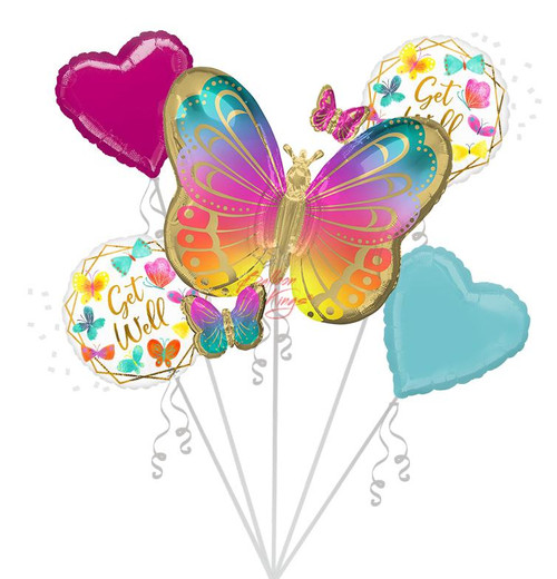  Get Well Butterflies Bouquet -HOU 