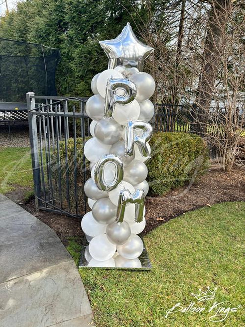  Column with 18" Topper and Name -HOU 